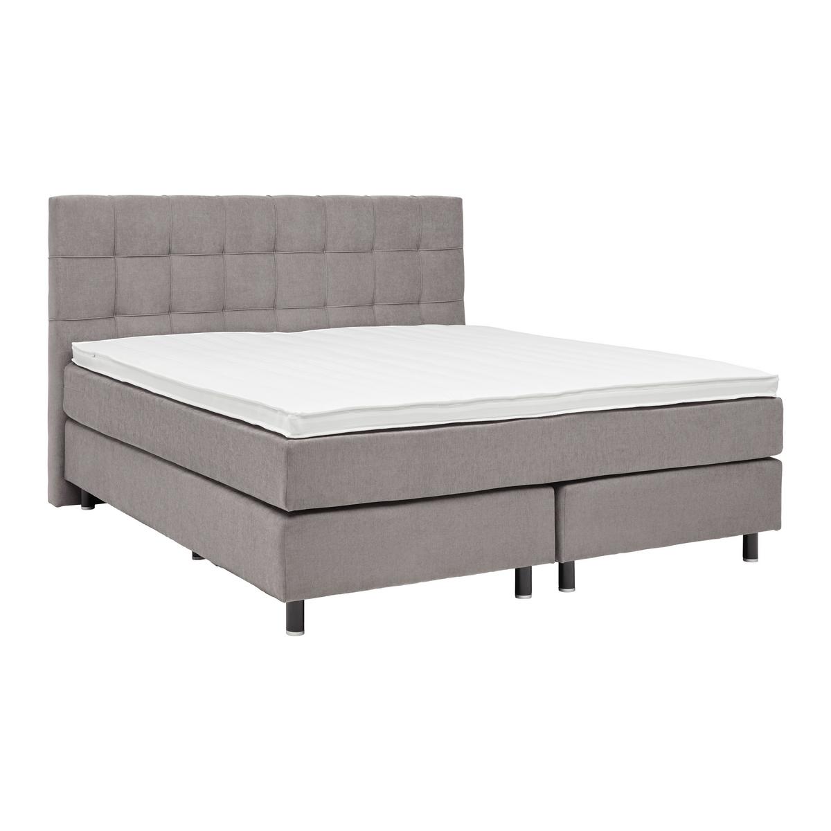 Boxspringbett Primo Dunkelgrau ca. 180x200cm - Dunkelgrau, KONVENTIONELL, Holz/Holzwerkstoff (180/200cm) - Premium Living