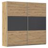 Ormar S Kliznim Vratima Foster - siva/hrast Artisan, Konvencionalno, drvni materijal/metal (218/210/59cm) - Modern Living