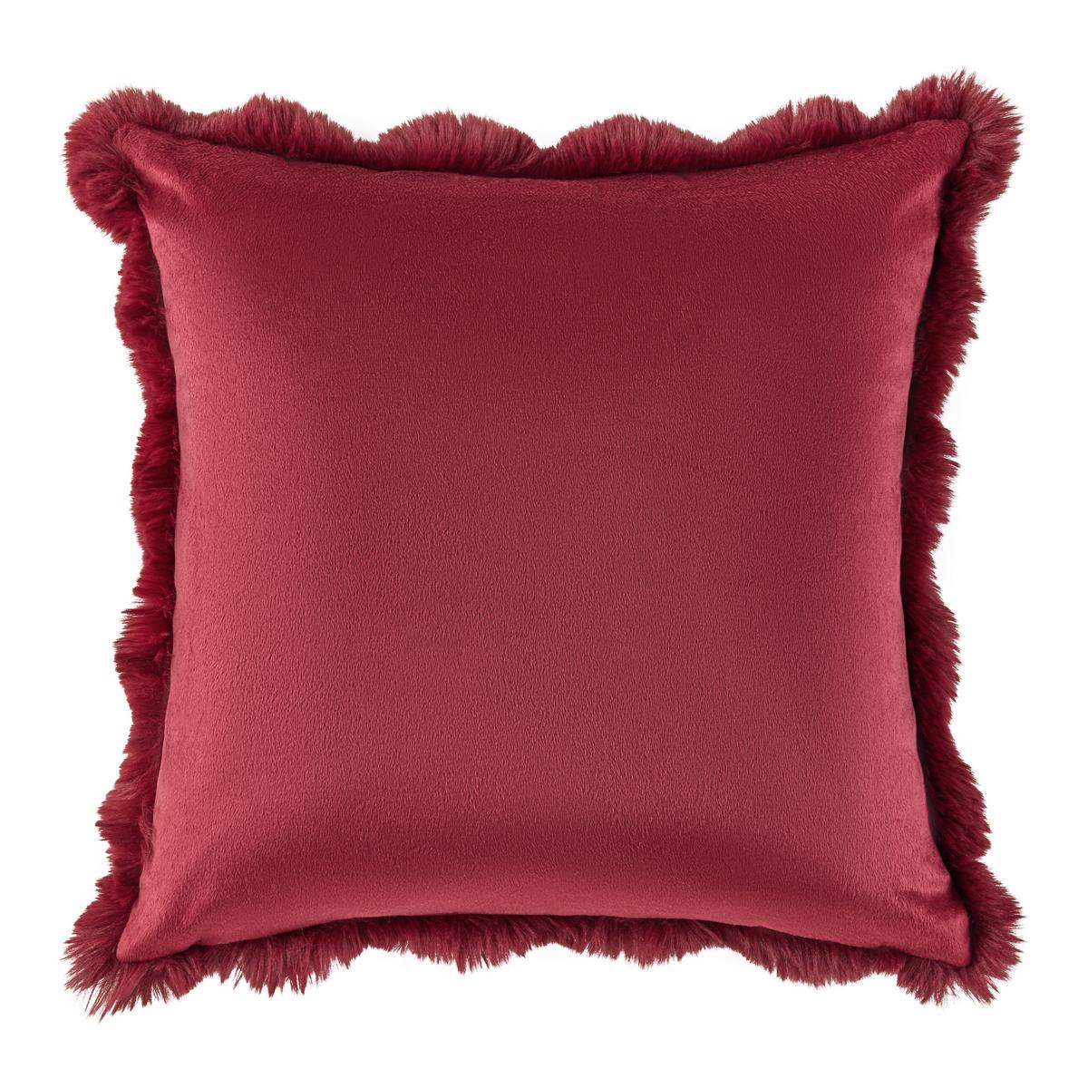 Fellkissen Bella Rot ca. 45x45cm - Rot, MODERN, Textil (45/45cm) - Premium Living