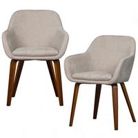 Armlehnstuhl-Set Base Sandfarben B: 58cm - Sandfarben/Braun, MODERN, Textil/Metall (58/80/58cm) - Livetastic