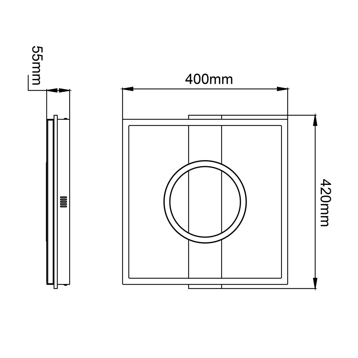 LED-Paneel Maureen Braun/Schwarz max. 24 Watt - Schwarz/Braun, Design, Holz/Kunststoff (5/42/40cm) - Brilliant