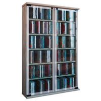 CD-Regal Galerie in Eichefarbe, B: 60 cm - Eichefarben, KONVENTIONELL, Glas/Holzwerkstoff (60/92/18cm) - MID.YOU