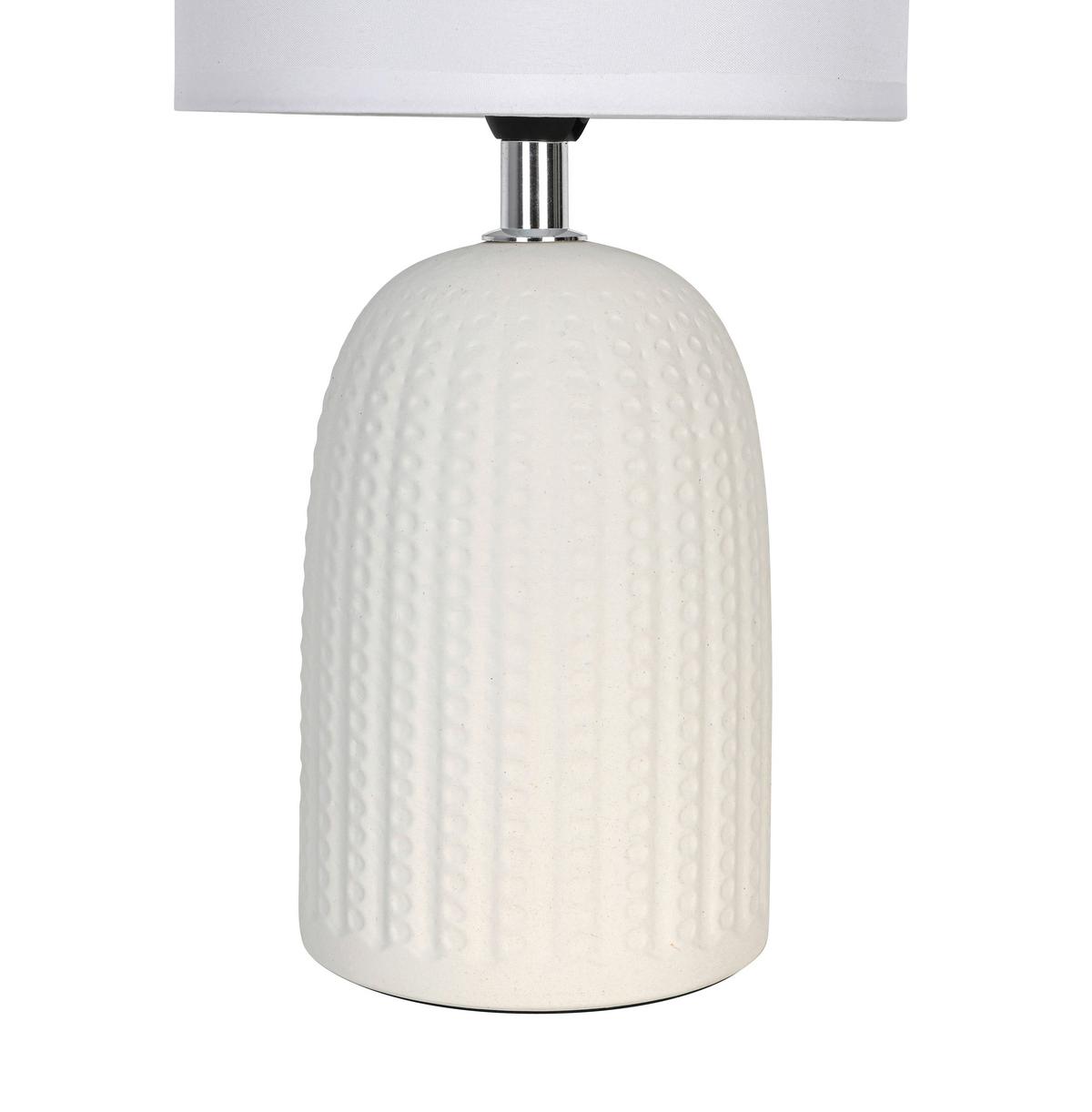 Veioză Tio - alb/bej, Konventionell, ceramică/metal (16/32cm) - Mömax
