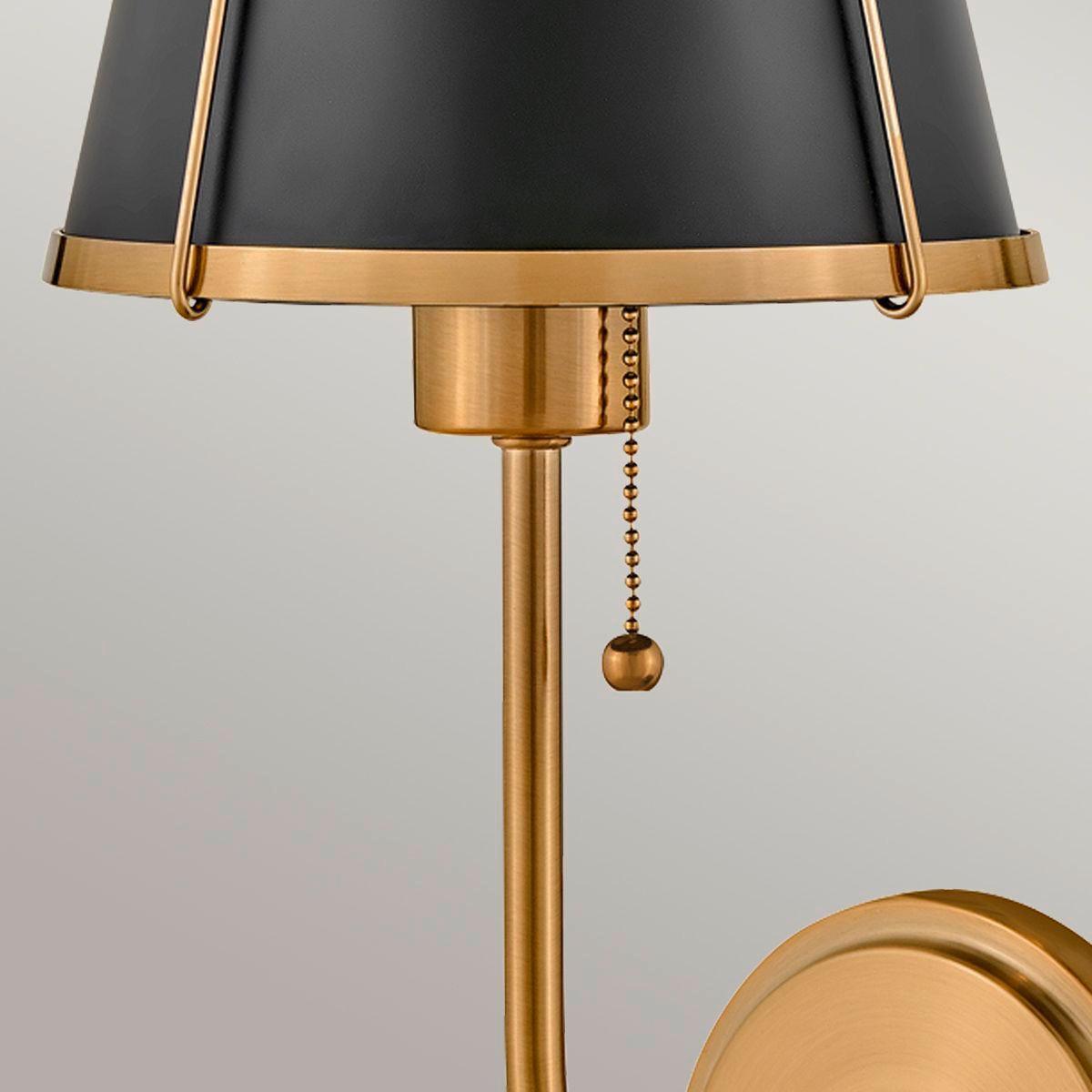 Falilámpa Hk-Clarke1-Br-Bk - fekete/aranyszínű, Konventionell, fém (40/18,4/22,2cm) - Elstead Lighting
