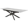 TABLE À RALLONGE LEON - noir/blanc, MODERN, céramique/métal (180-260/76/90cm) - Premium Living