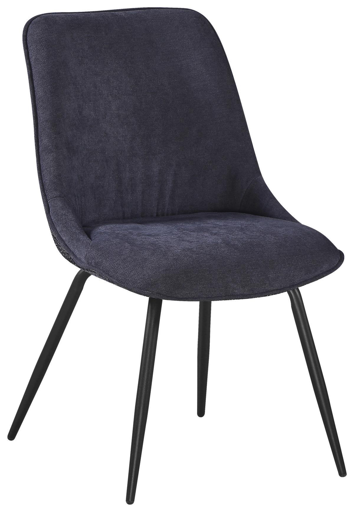 Stuhl Nova Grau - Schwarz/Grau, MODERN, Textil/Metall (51/85/61cm) - Premium Living