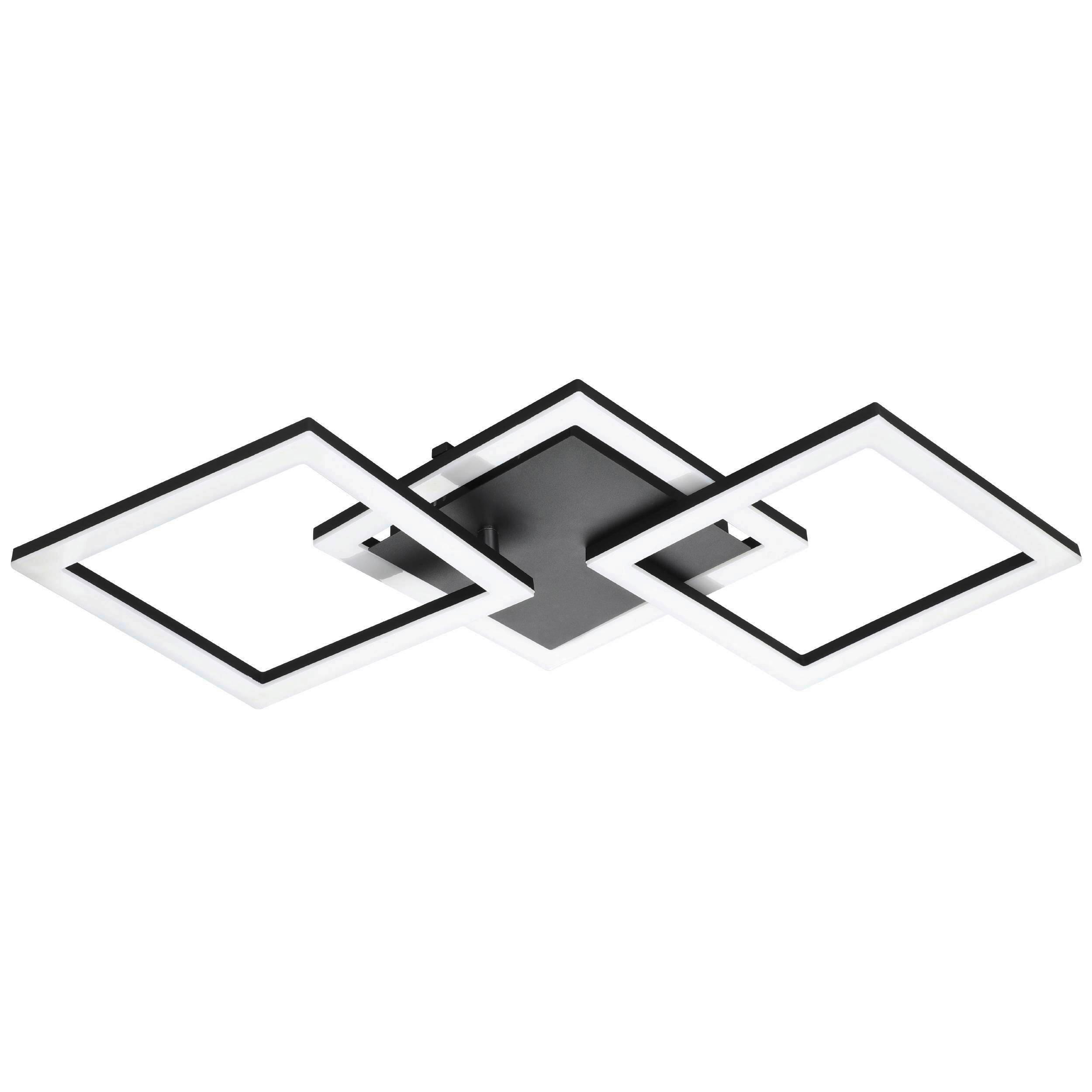 Deckenleuchte Paranday Schwarz/Weiß max. 32,4 Watt - Schwarz/Weiß, Design, Kunststoff/Metall (65/31/6cm) - Eglo