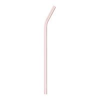 Trinkhalm Jessy aus Glas in Pink/Klar - Pink/Transparent, Glas (23cm) - Premium Living
