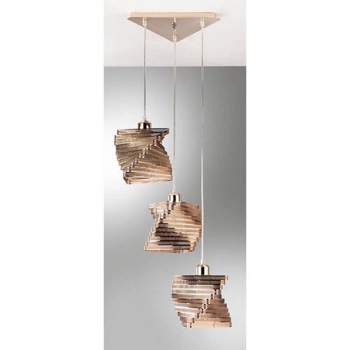 Hängeleuchte Rame Kupferfarben max. 22 Watt - Kupferfarben, Design, Metall (44/120cm)