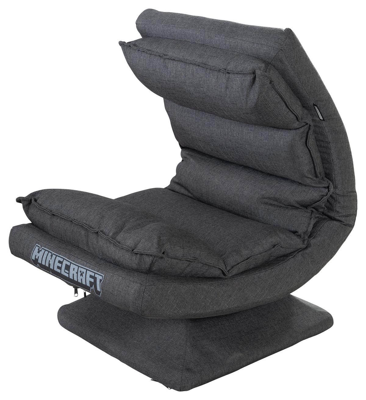 Loungesessel Minecraft ca. 59x83x59 cm Grau - Grau, MODERN, Textil/Metall (59/83/59cm) - Minecraft