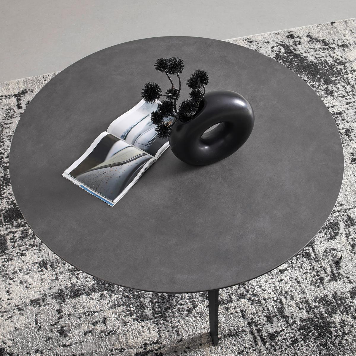Couchtisch Buena Vista Anthrazit/Schwarz - Anthrazit/Schwarz, Modern, Glas/Keramik (80/80/38cm) - Premium Living