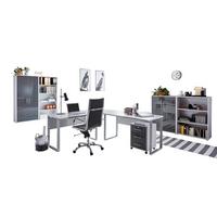Büro Office Edition Set 1 Grau - Anthrazit Hochglanz/Grau, MODERN, Holzwerkstoff - MID.YOU