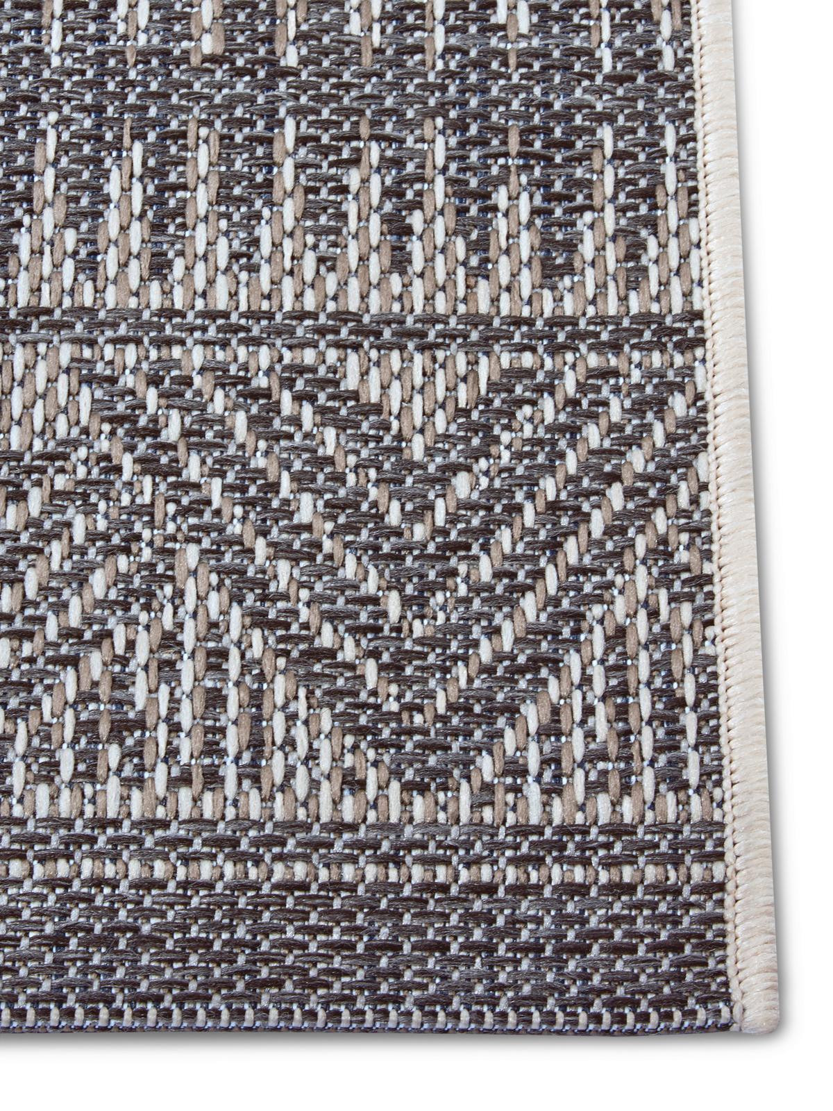Outdoorteppich Noble Grau/Beige ca. 63x120cm - Beige/Grau, Design, Kunststoff (63/120cm)