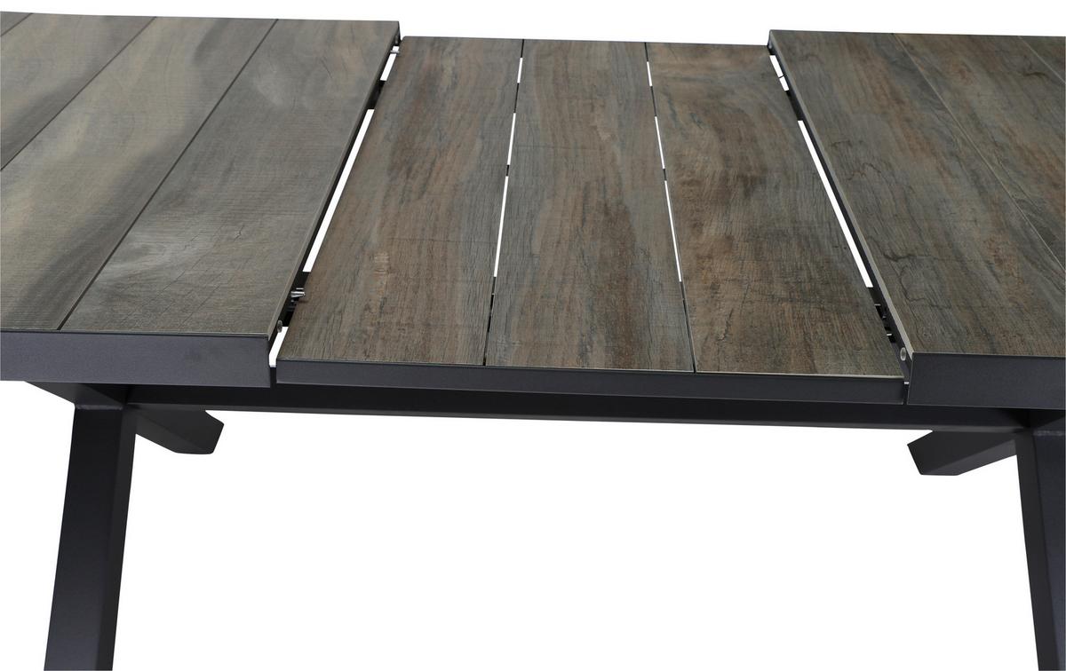 Gartengarnitur Corido 7-tlg. Grau - Grau, Basics, Keramik/Kunststoff (100/109/200cm) - Siena Garden