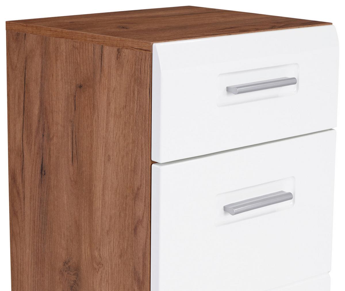 Komoda Avensis New - črna/barve hrasta, Konvencionalno, umetna masa/leseni material (45/85,4/37cm) - Mömax