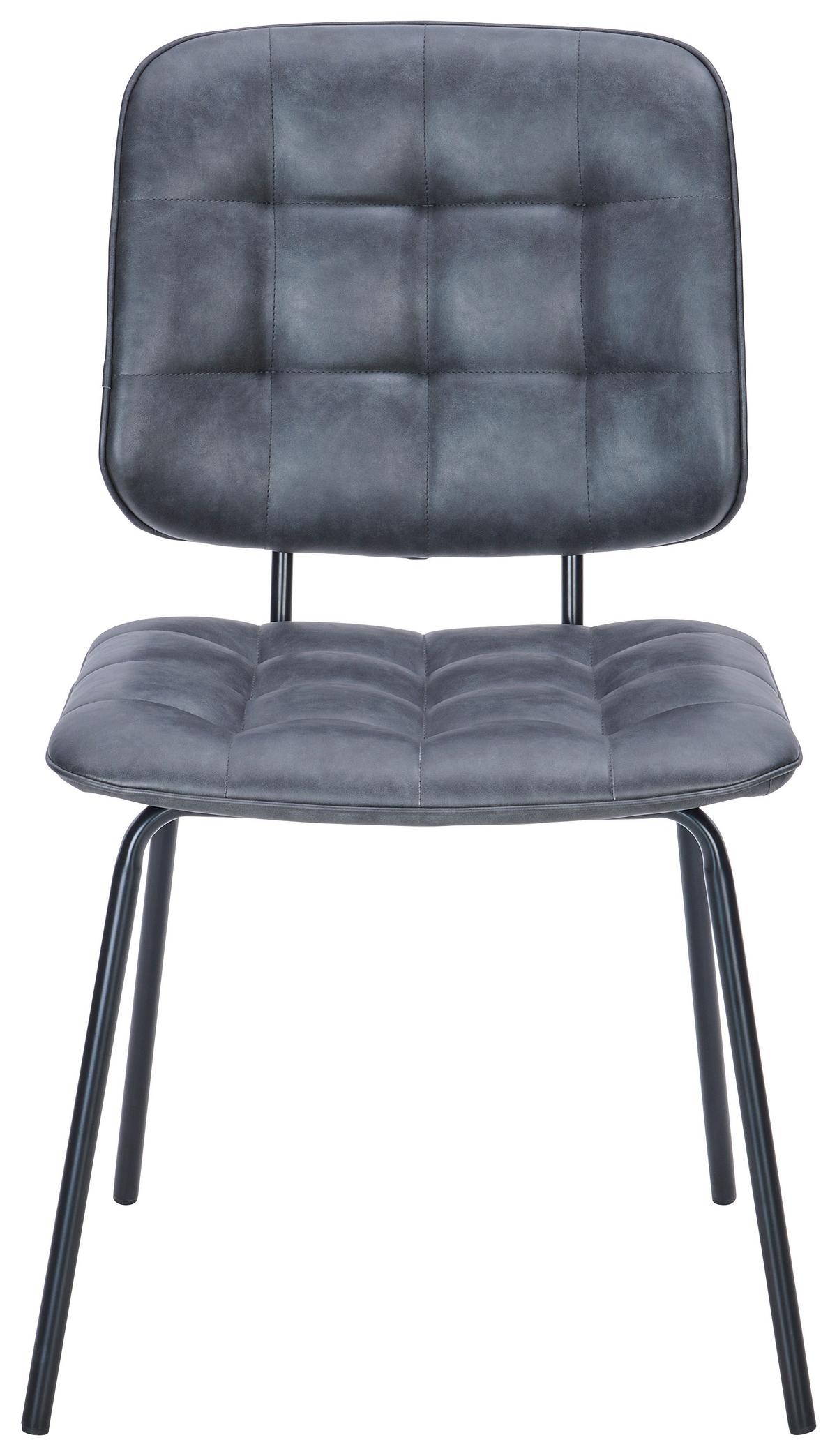 KRZESŁO MARINA PU - czarny, Modern, metal/drewno (49/88/57cm) - Livetastic