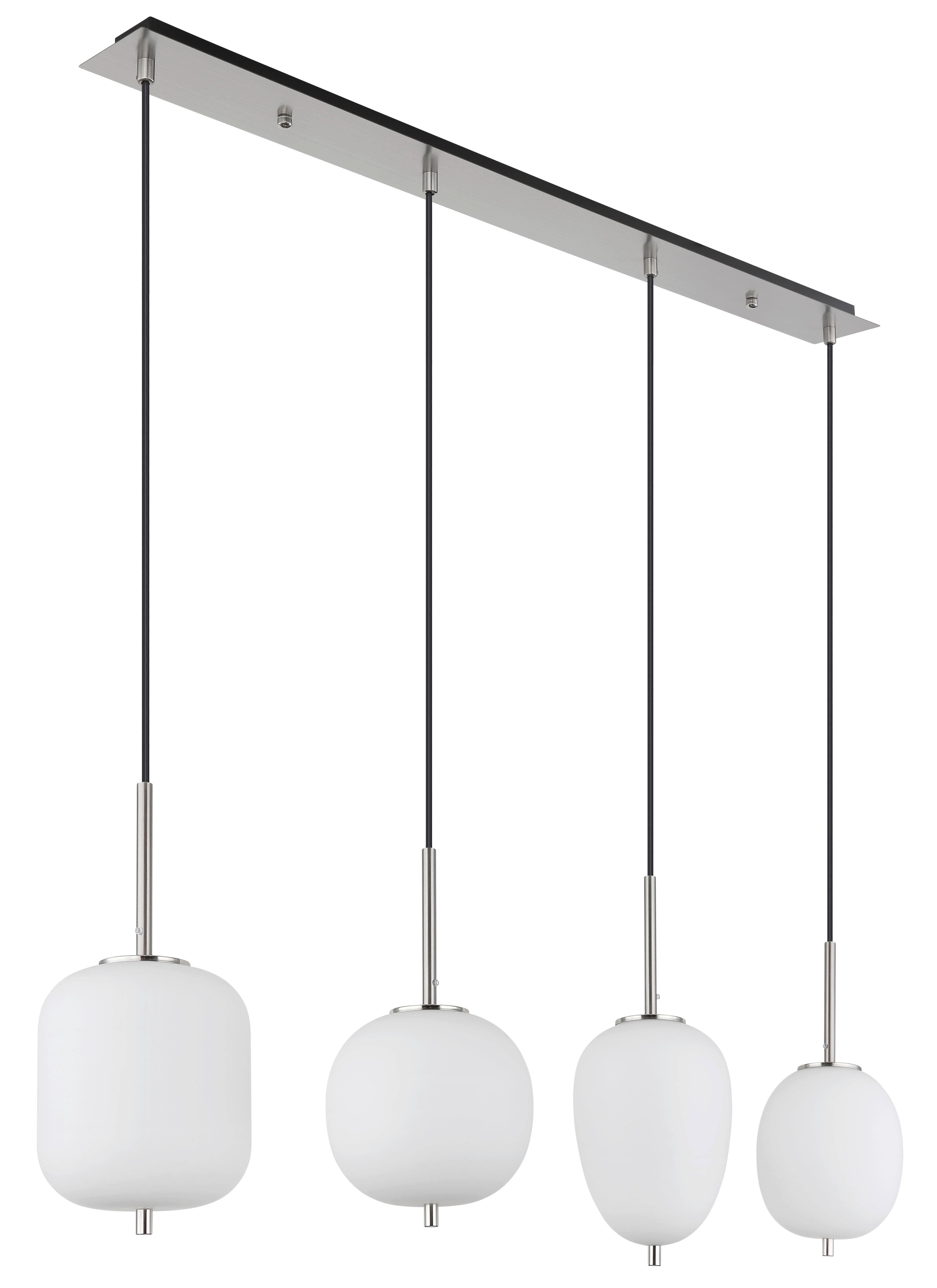 Viseča Svetilka 15345-4no Blacky I - črna/barve niklja, Trend, kovina/umetna masa (110/18,5/120cm)