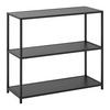 HYLLA BASTIAN II -BASED/SB- - svart, Modern, metall/trämaterial (77/68/30cm) - Based