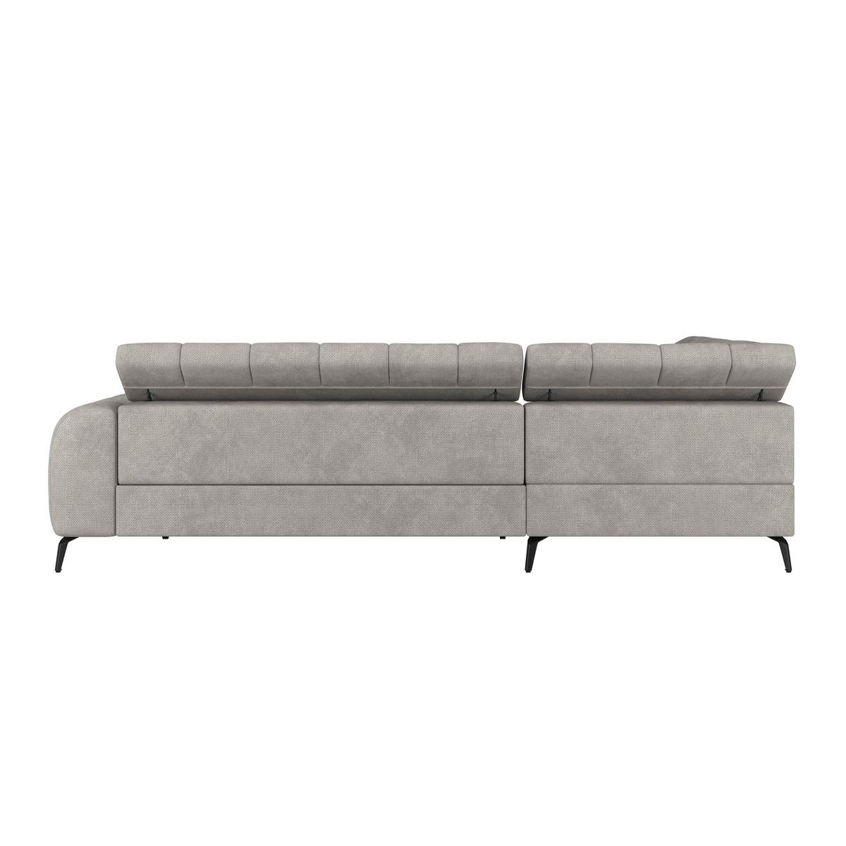 Kutna Garnitura Volf - svijetlo siva/crna, Trend, tekstil/metal (203/261cm) - Modern Living