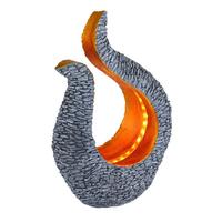 Solarna Svetilka Firelight, S Sijalko - zlate barve/siva, Design, umetna masa (23,5/11/34,5cm) - Globo