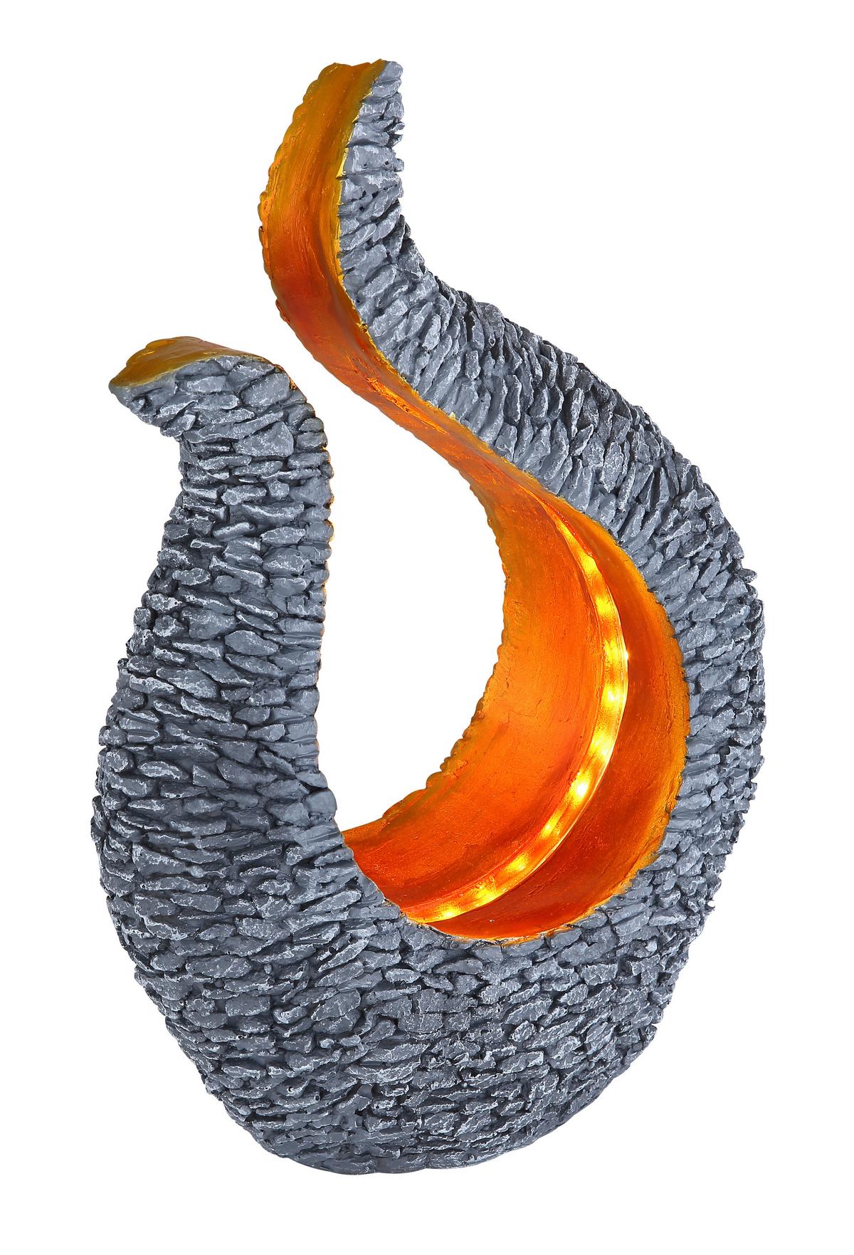 Solarna Svetilka Firelight, S Sijalko - zlate barve/siva, Design, umetna masa (23,5/11/34,5cm) - Globo