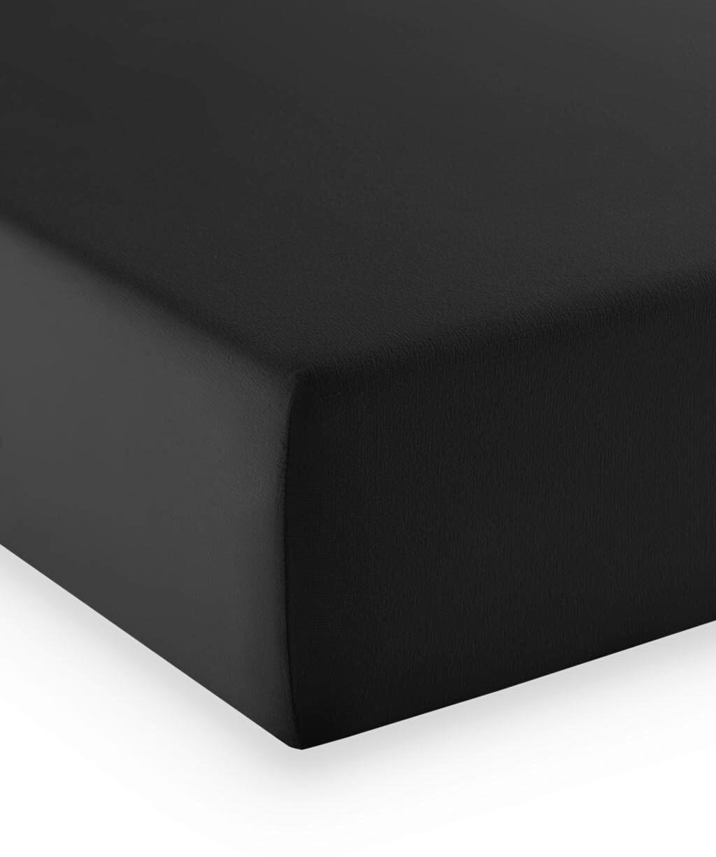 Topper-fixleintuch Q 4000 93 - Schwarz, Basics, Textil (120/200-210cm) - Fleuresse