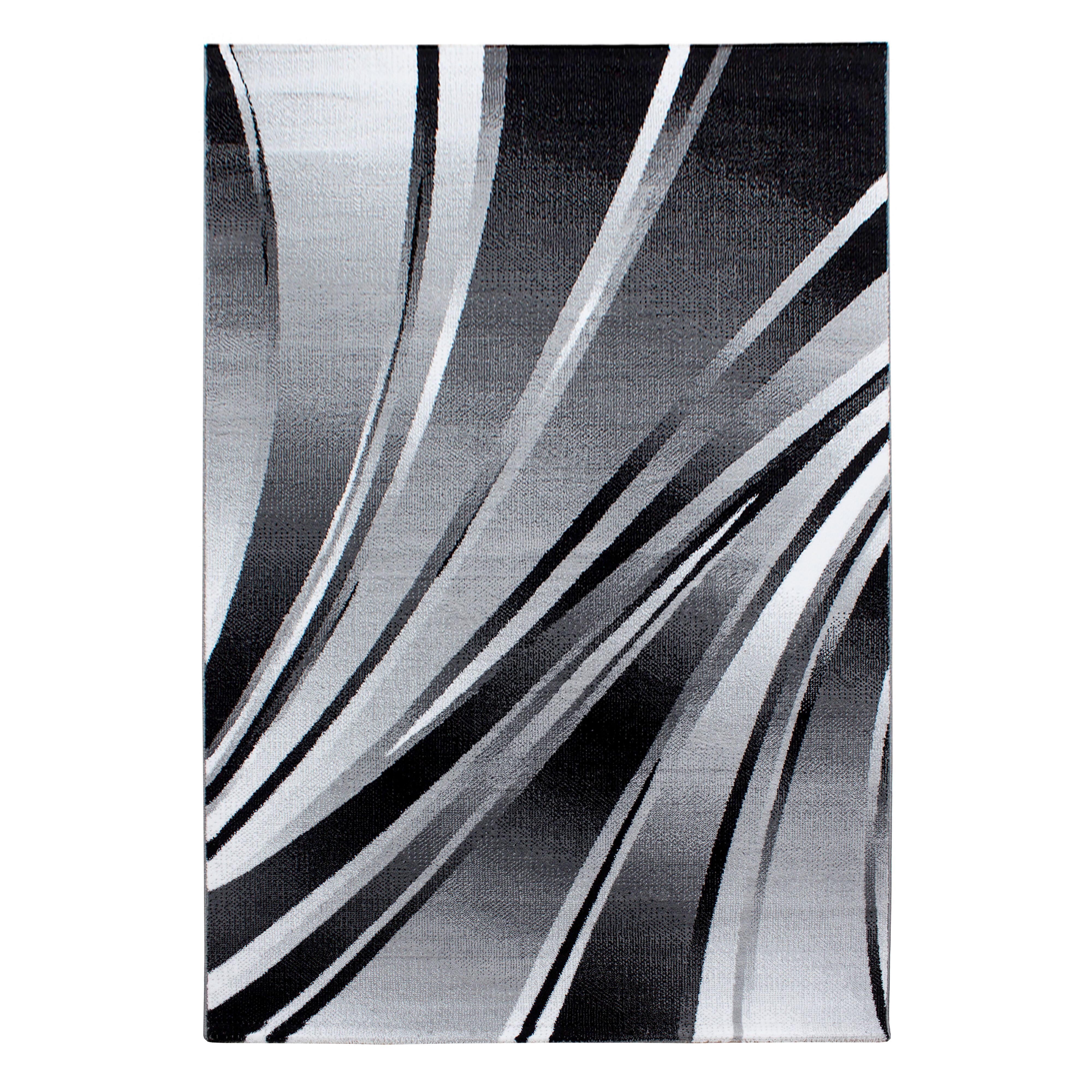 Ravno Tkana Preproga Parma, Črna, 240x340cm - črna, Design, tekstil (240/340cm) - Novel