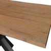 MATBORD LESLEY - svart/ekfärgad, Modern, metall/trä (140/80/76cm) - Bessagi Home