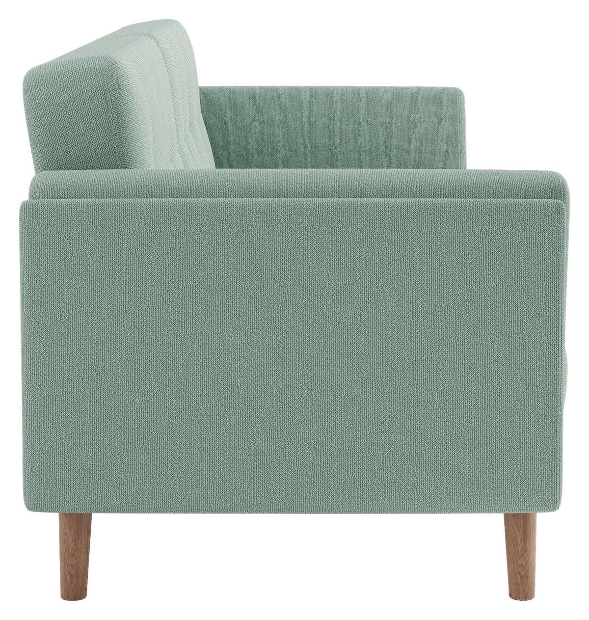 Schlafsofa Helsinki Webstoff ca. 220,5x80,5 cm Mintgrün - Mintgrün, MODERN, Holz/Textil (220,5/88/80,5cm) - MID.YOU