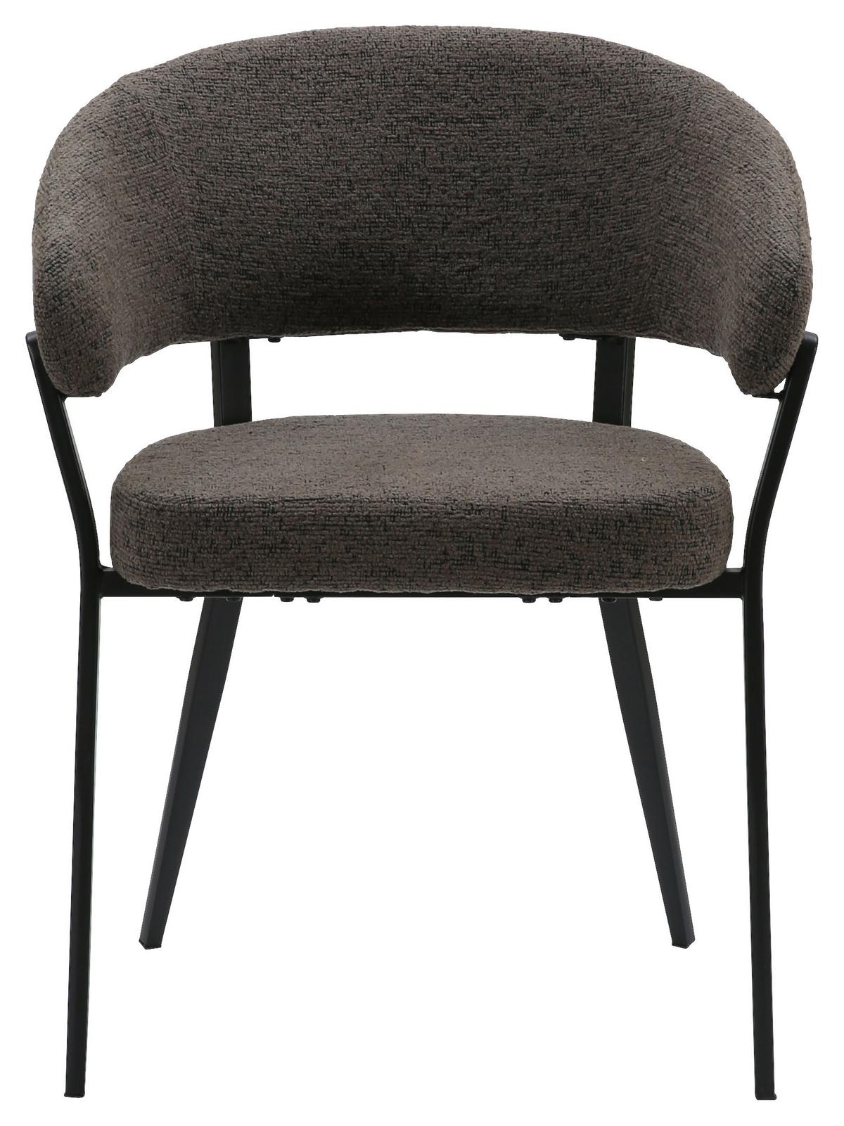 Stolica Zita - siva/crna, Moderno, metal/tekstil (60/78/56cm) - Premium Living