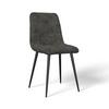 Stuhl Mino Grau Webstoff Gepolstert - Schwarz/Grau, MODERN, Holz/Textil (46/88/54cm) - Bessagi Home