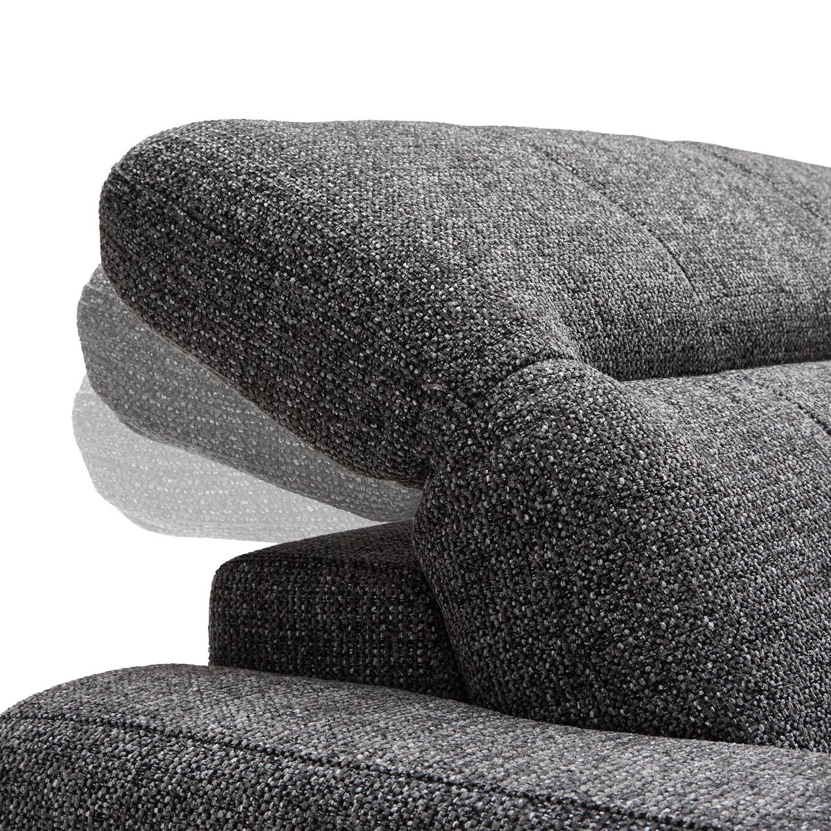 Wohnlandschaft Milano Graphitfarben - Graphitfarben/Schwarz, MODERN, Holz/Textil (127/127/82/105/109.5/ 177cm) - Based