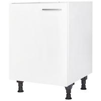 Spülenunterschrank Touch Weiß - Edelstahlfarben/Weiß, MODERN, Holzwerkstoff/Metall (60/87/56cm) - Nobilia