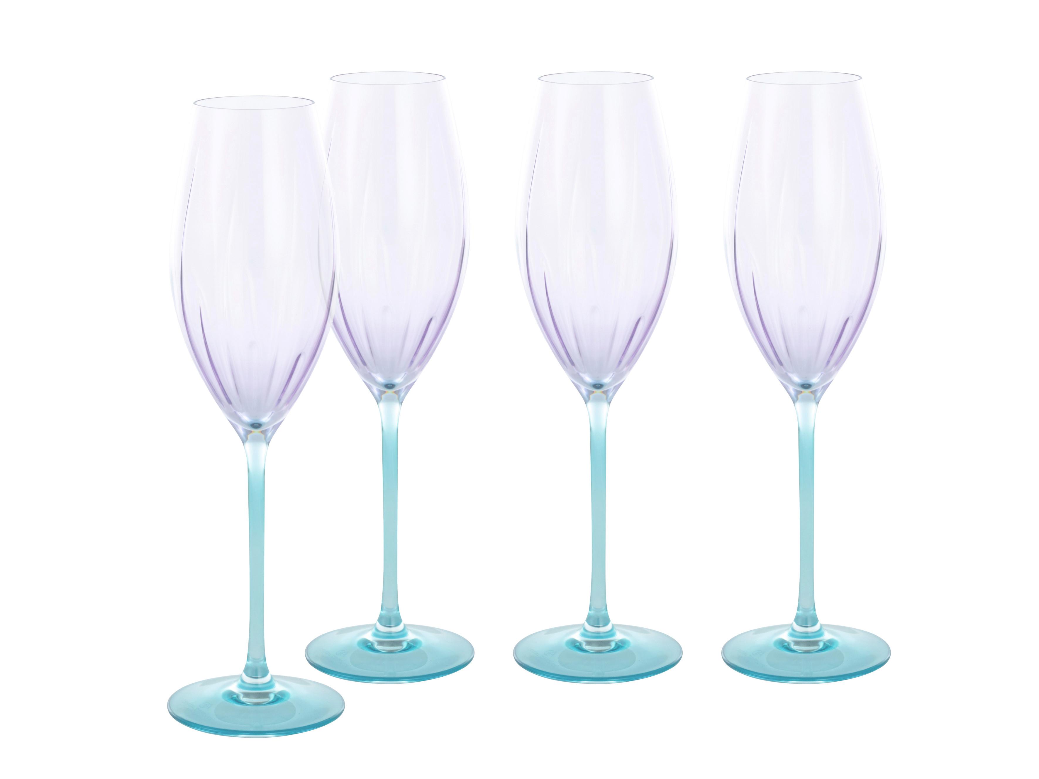 Set Pahare 4/1 24587 Spring Sektflöte - multicolor, Basics, sticlă (210ml) - Creatable
