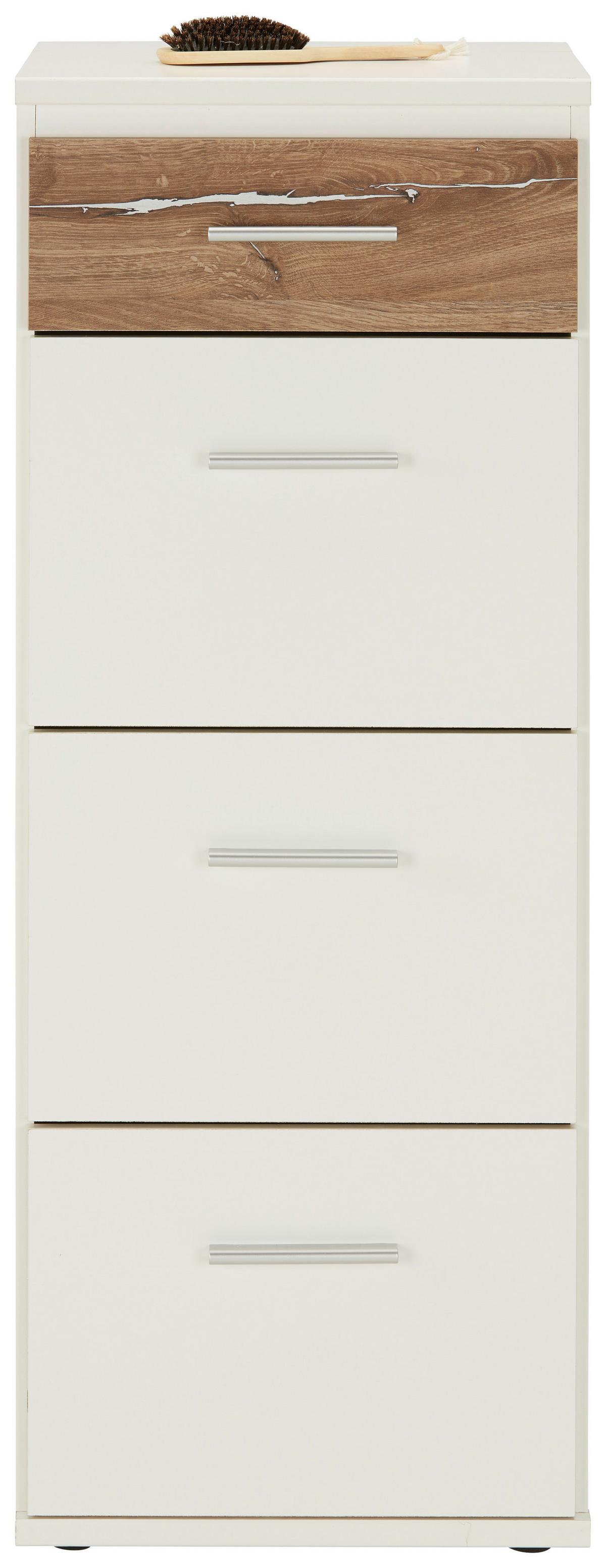 Komoda Young, Bela, Barva Hrasta - barve hrasta/bela, Konvencionalno, umetna masa/leseni material (46/121/40cm) - Mömax