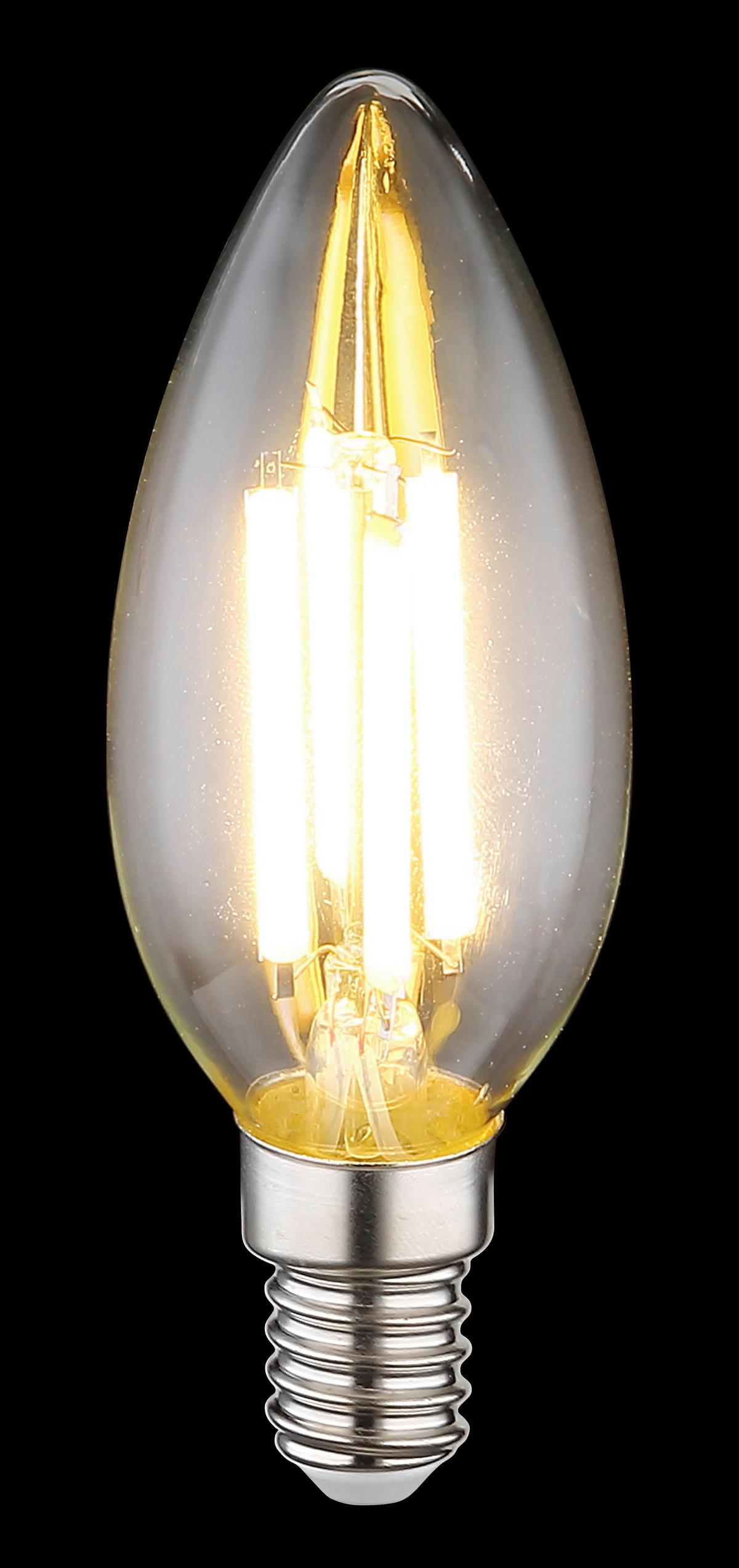LED-Leuchtmittel 10577 max. 6 Watt - Klar, Glas/Metall (3,5/9,8cm) - Globo