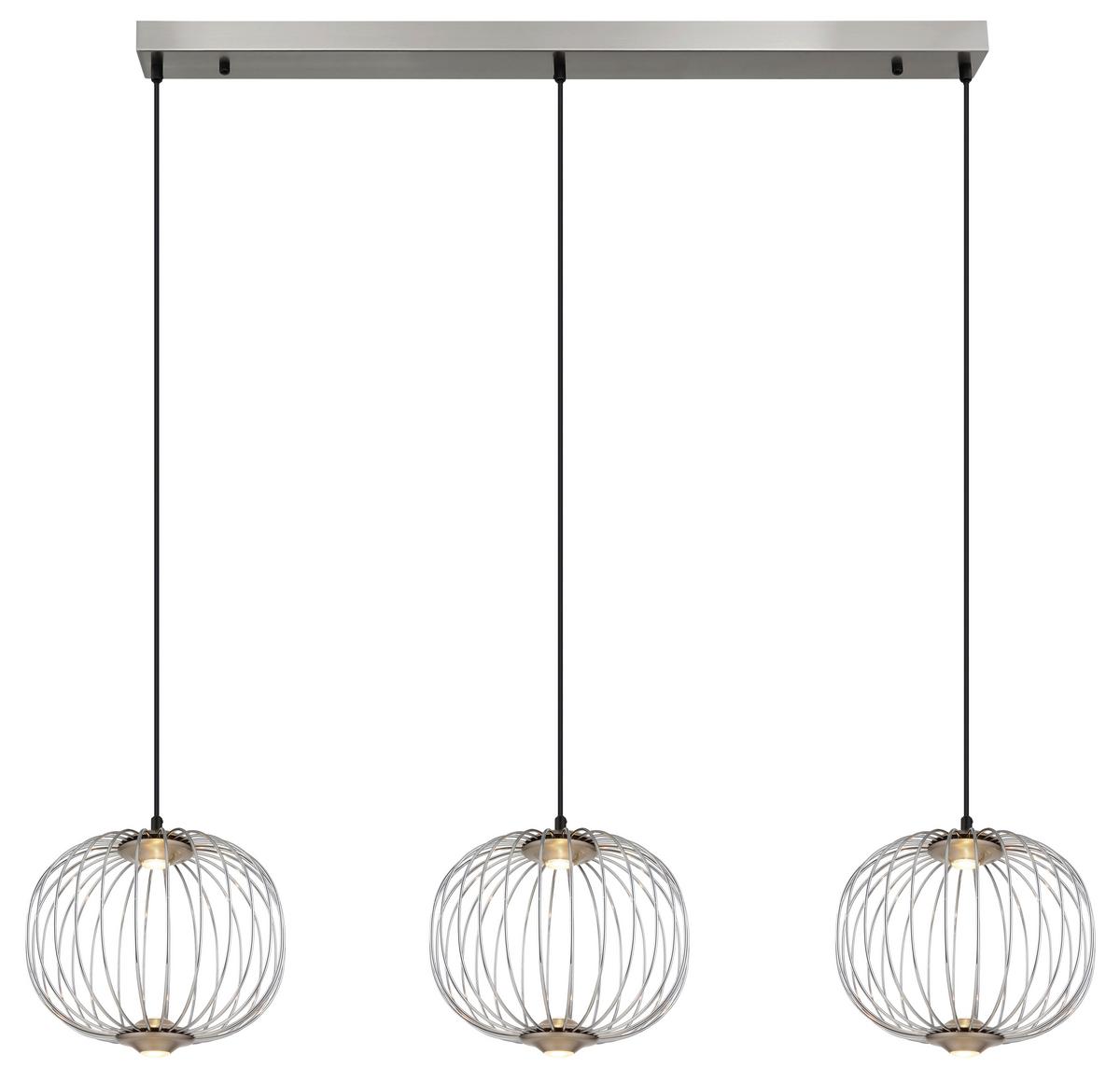 Led Viseća Svjetiljka Galway - boje nikla/boje kroma, Design, metal/plastika (126/30/150cm)