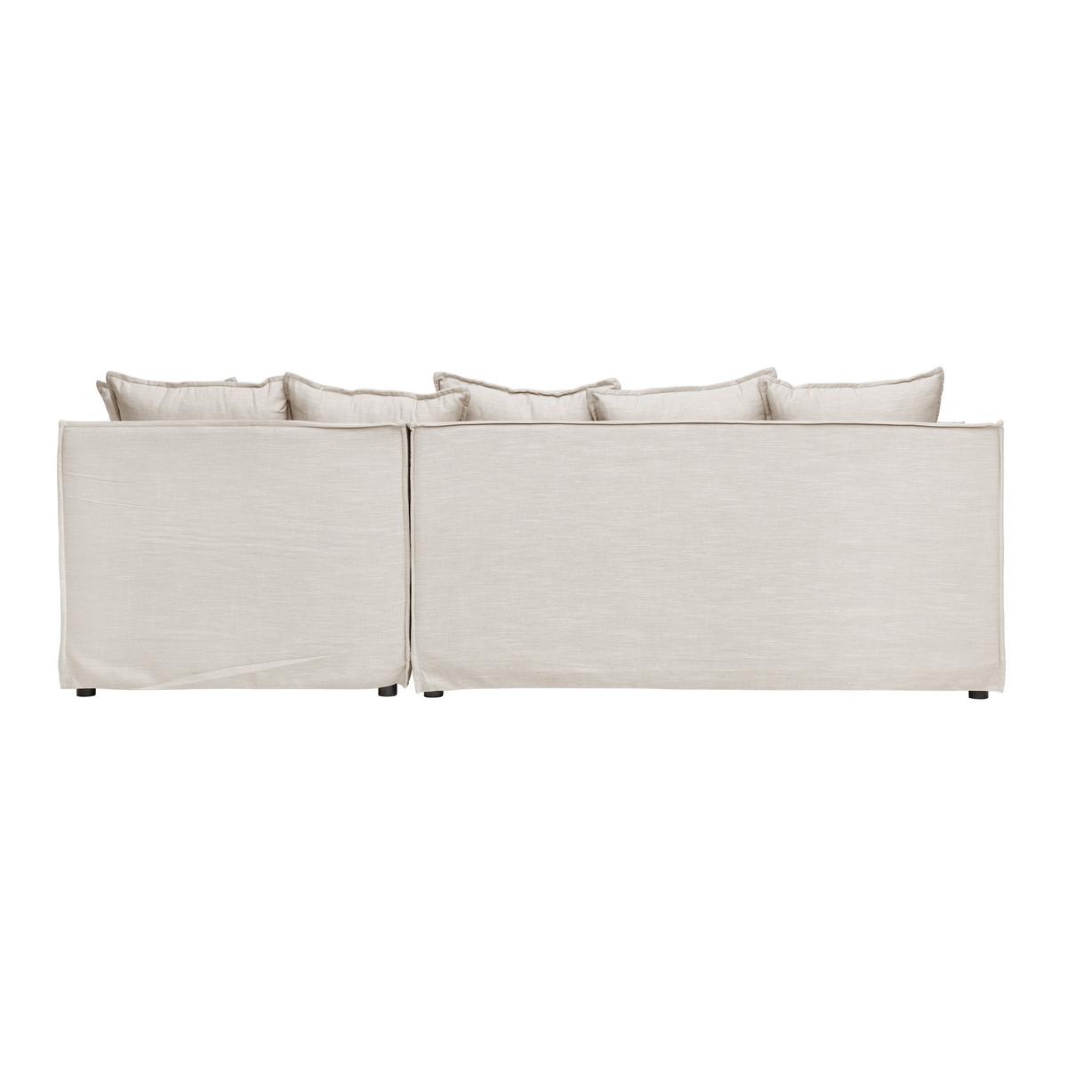Sedežna Garnitura Elia - črna/naravne barve, Moderno, umetna masa/tekstil (265/84/158cm) - Bessagi Home
