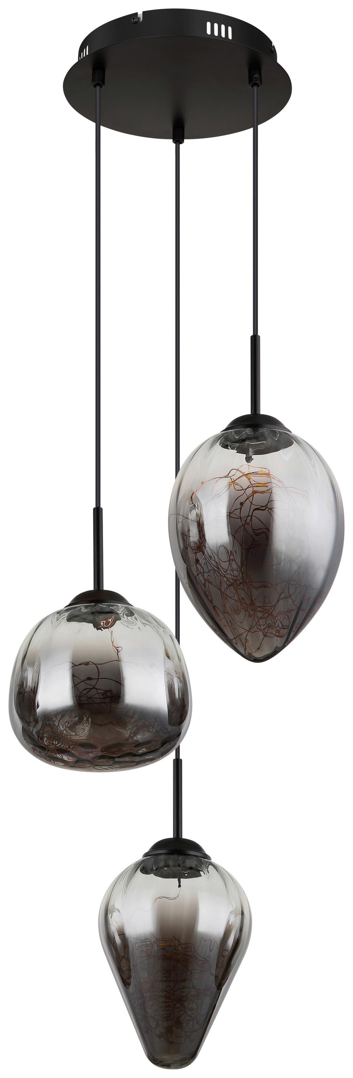 LAMPA WISZĄCA LOLA - czarny, Design, metal/szkło (39/120cm) - Collet's Monde