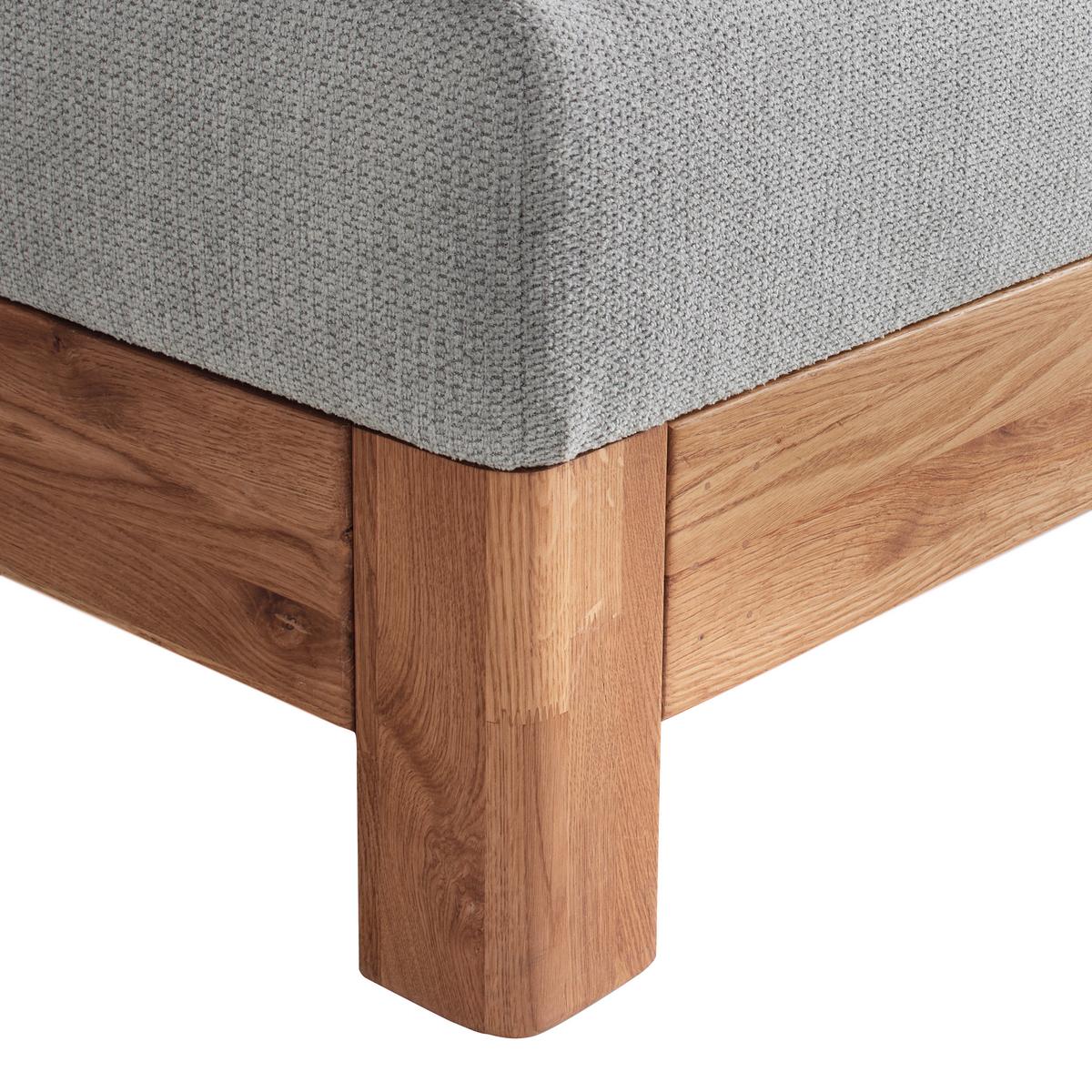 Boxspringbett Carolina Eiche/Grau ca. 160x200cm - Eichefarben/Beige, KONVENTIONELL, Holz/Textil (160/200cm) - ecoTree