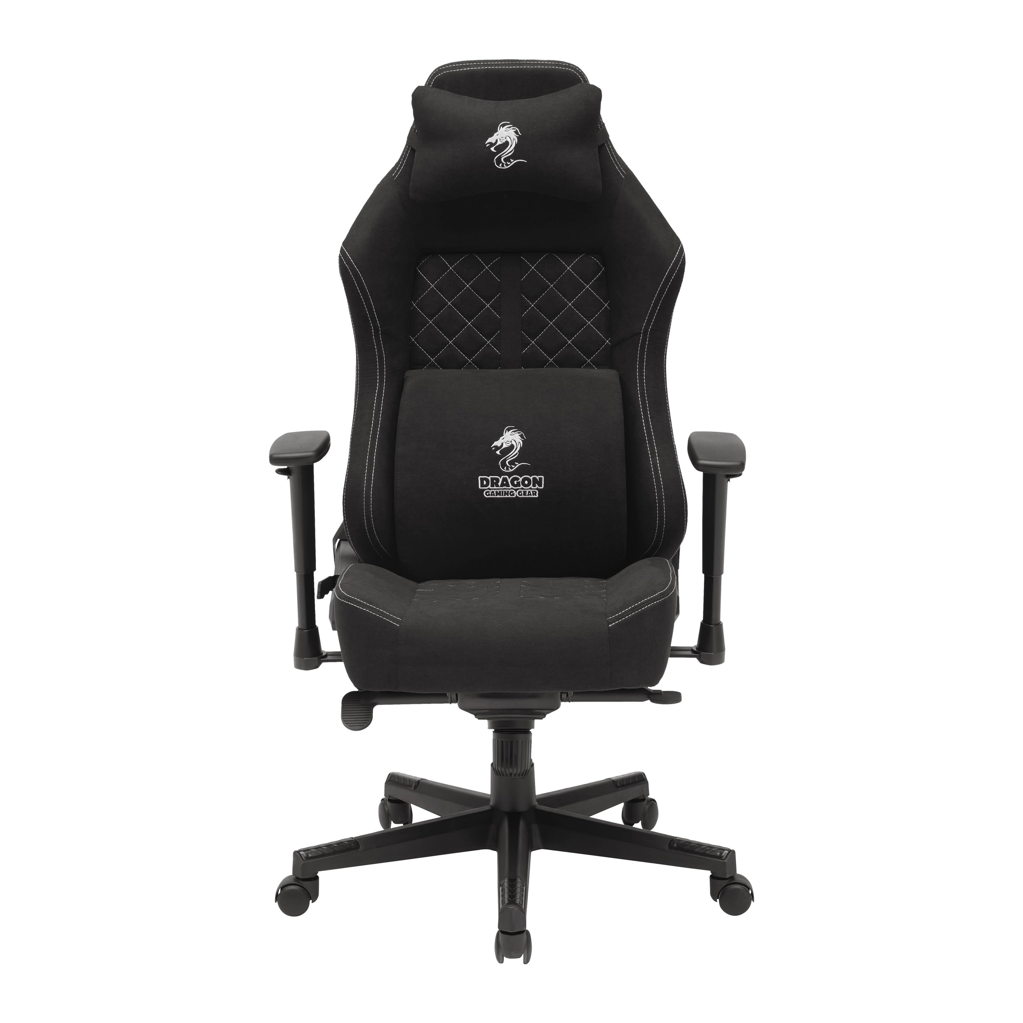 GAMINGSTOL DRAGON -EXKLUSIV- - vit/svart, Modern, metall/textil (64/127-135/69cm) - Mömax