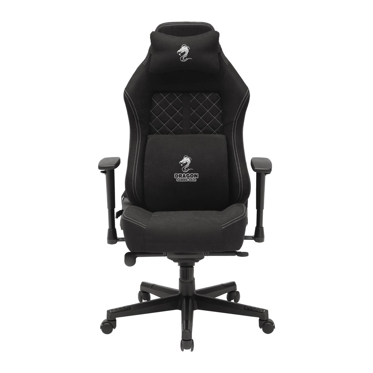 Gamingstuhl Dragon Schwarz/Weiß - Schwarz/Weiß, MODERN, Kunststoff/Textil (64/127-135/69cm) - Mömax