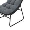 BALKONGMÖBLER SET ELIA - mörkgrå/grå, Modern, metall/textil - Bessagi Garden