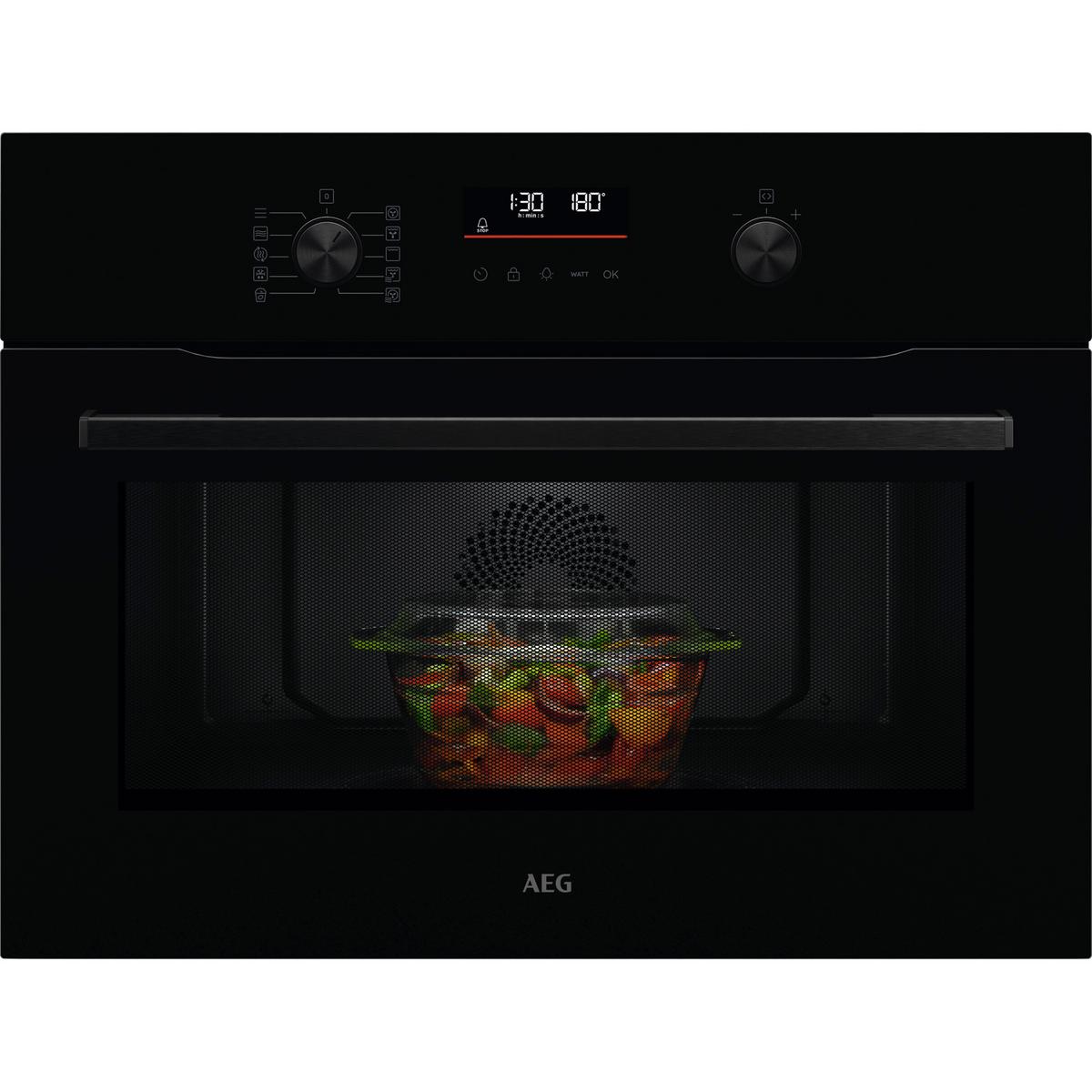 Kompaktbackofen NKO5N40K Schwarz - Schwarz, Metall (59,5/45,5/56,7cm) - AEG