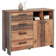Kommode in Dunkelbraun - Dunkelgrau/Schwarz, MODERN, Holzwerkstoff/Kunststoff (106,7/86,3/41,6cm) - Premium Living Kommode in Dunkelbraun - Dunkelgrau/Schwarz, MODERN, Holzwerkstoff/Kunststoff (106,7/86,3/41,6cm) - Premium Living