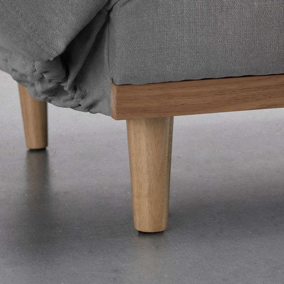 Bettsofa FELICIA Hellgrau inkl. 2 Kissen - Hellgrau/Naturfarben, Modern, Holz/Textil (169/71/79cm) - Bessagi Home