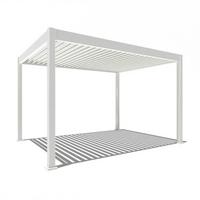Pergola E-superior, Bela, Osvetlitev, 3x4m - bela/visoki sijaj, Basics, kovina (300/255/400cm) - Gardenson