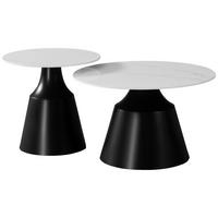 Măsuță de cafea NOAH - alb/negru, Modern, ceramică/metal (70/50/43/48cm) - Modern Living