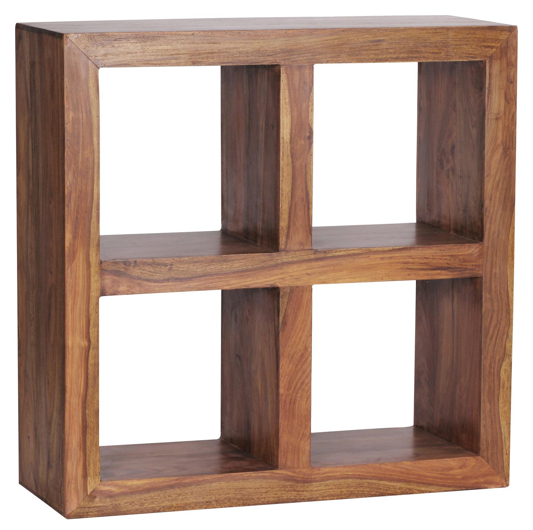 Standregal "Mumbai", aus Sheesham - Sheeshamfarben, MODERN, Holz (82/82/34cm) - MID.YOU