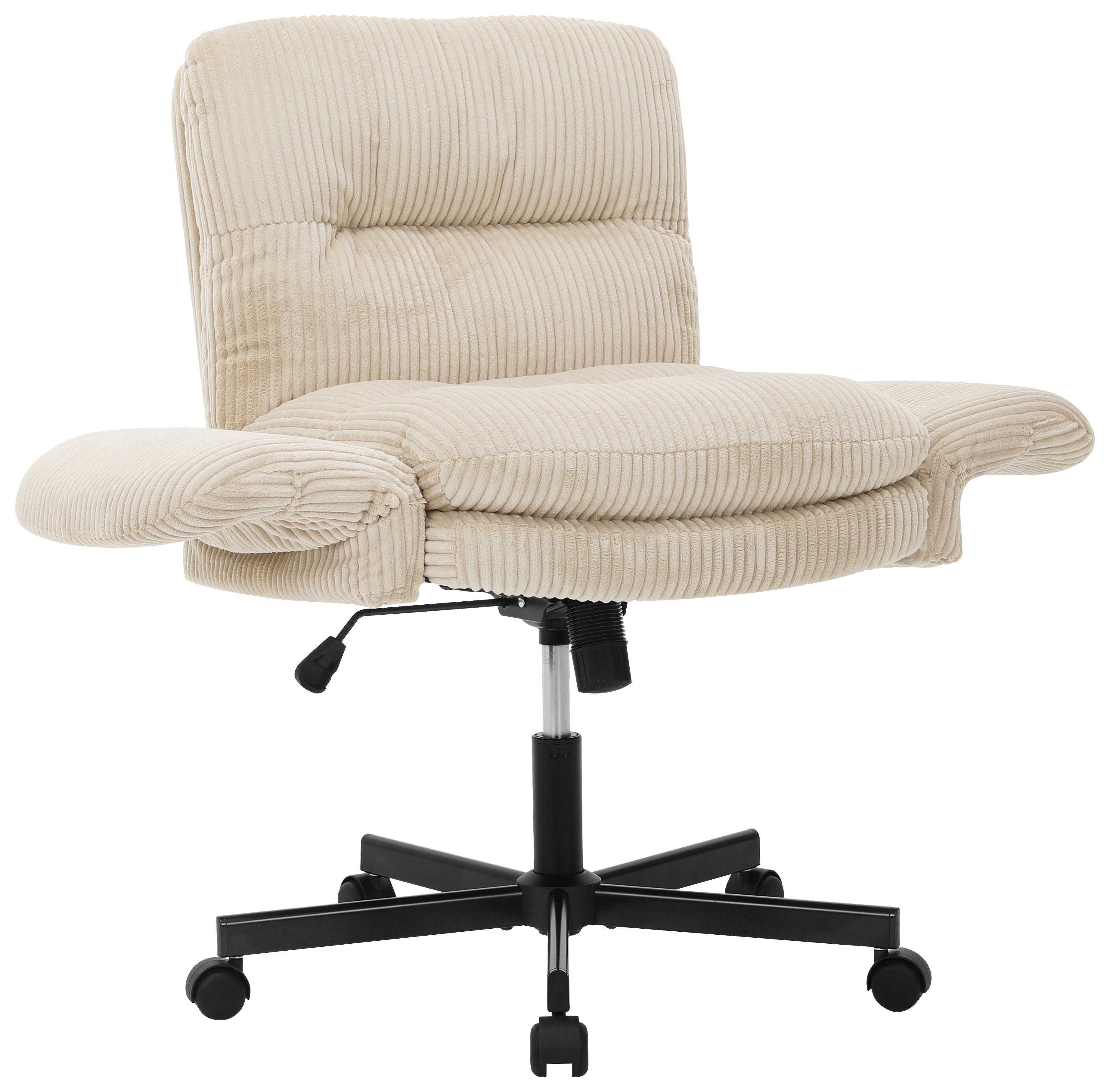 SNURRSTOL LENI - beige/svart, Design, metall/trä (73/87-97/68cm) - Mömax